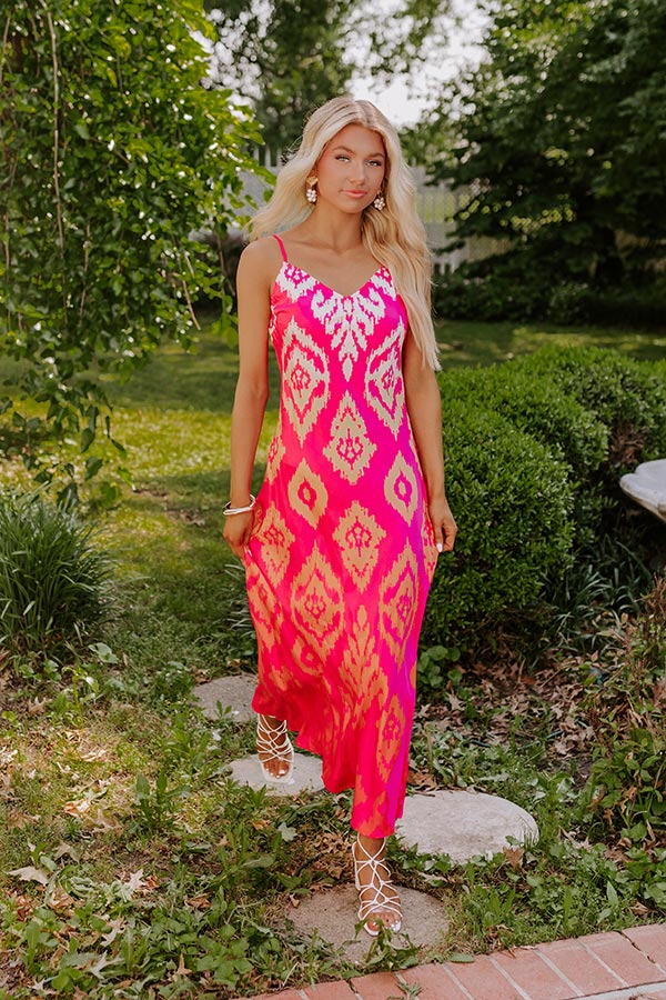 Ultimate Summer Statement Satin Maxi Dress