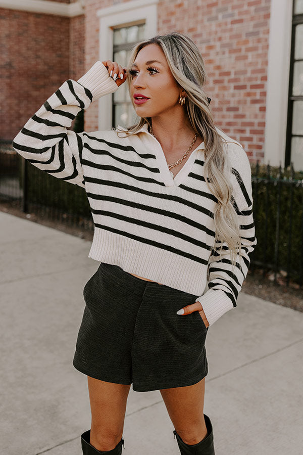 Premium Together Forever Striped Knit Sweater