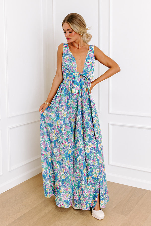 Premium Down By The Bay Maxi Dress - Floral Elegance