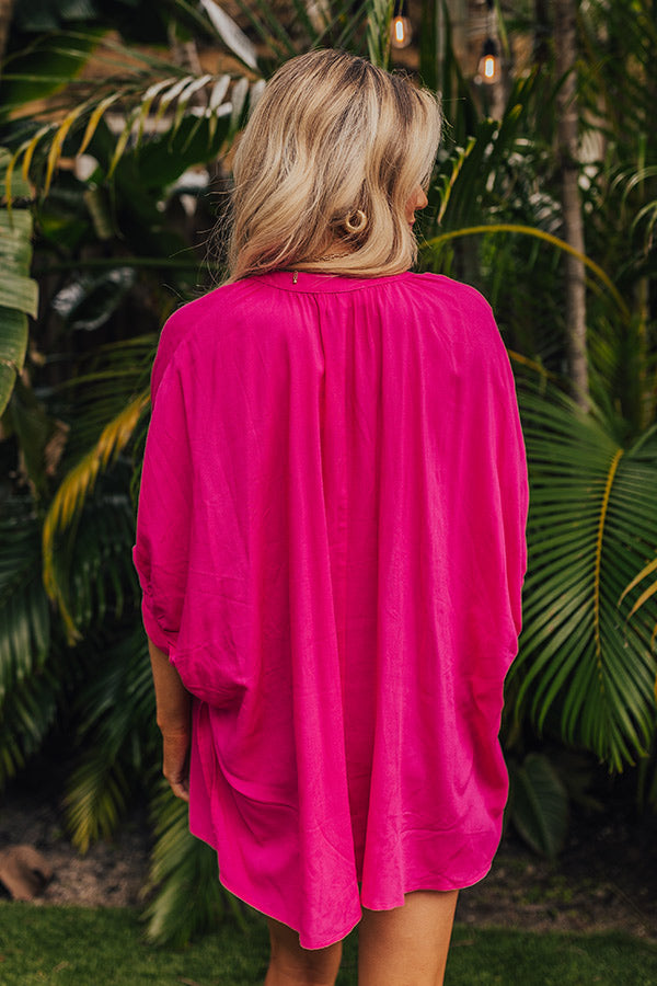 Ultimate Sun-Kissed Sands Shift Top - Fuchsia