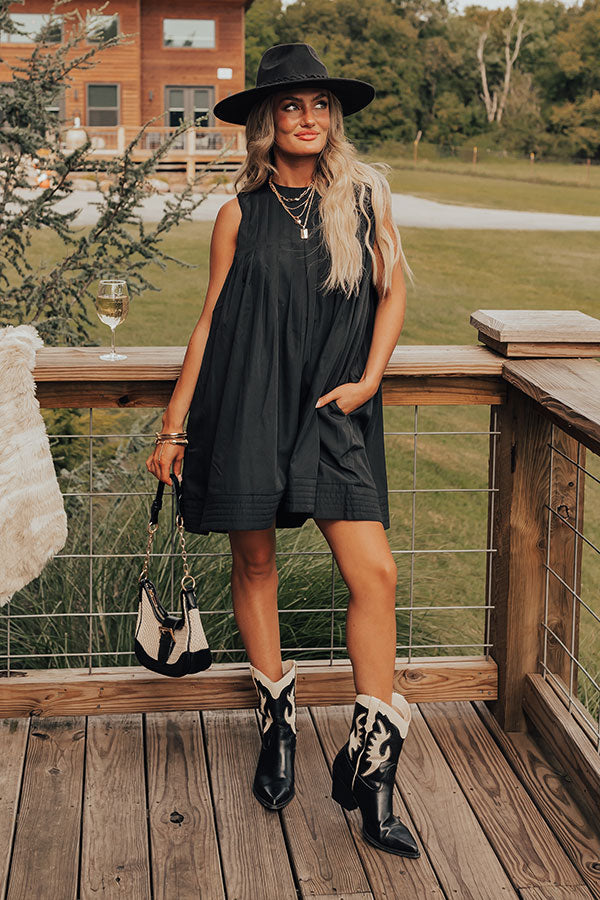 Ultimate Chic Black Mini Dress - Happy Moment Collection