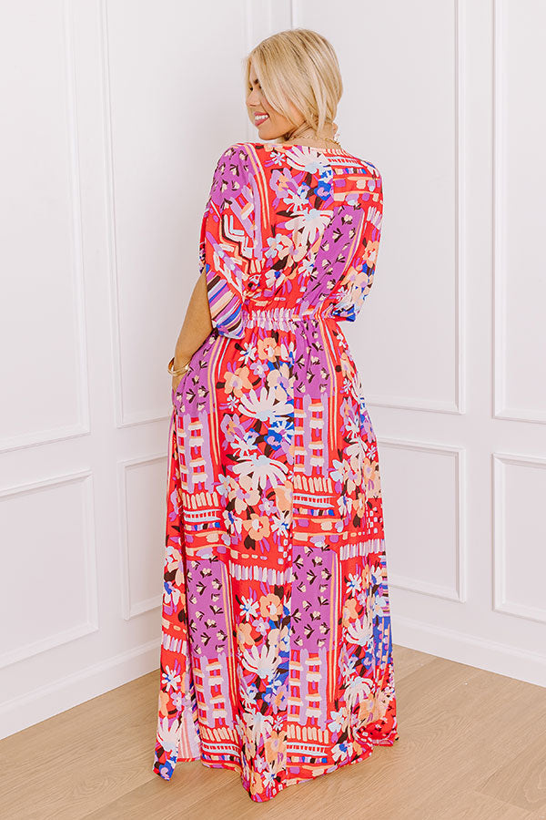 Premium Floral Maxi Dress for Curves - Ultimate Effortless Elegance