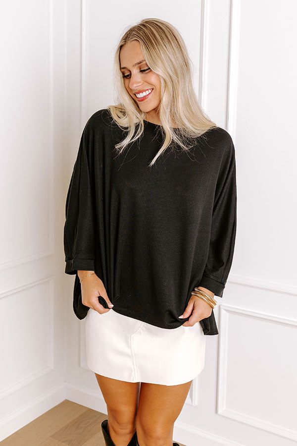 Premium Black Brunch Shift Top - Ultimate Wardrobe Essential