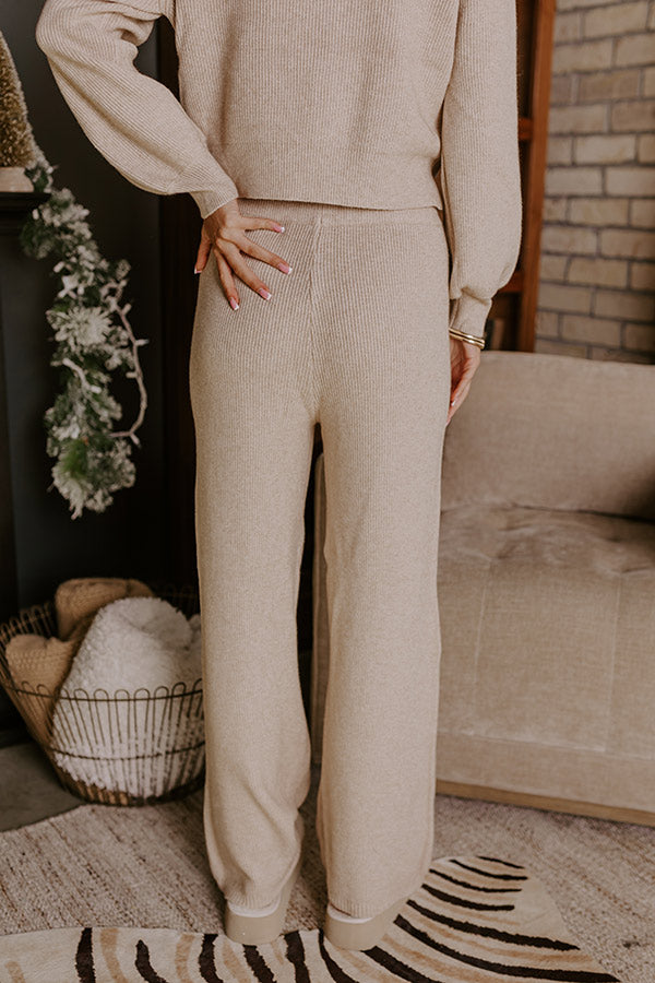 Ultimate Cozy A La Mode High Waist Knit Pants