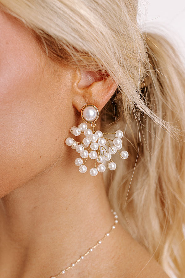 Premium Elegance Pearl Cluster Earrings