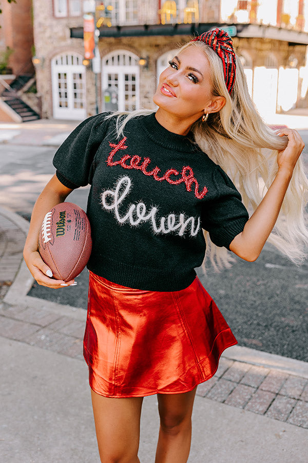 Premium Touchdown Knit Sweater Top - Ultimate Fan Gear