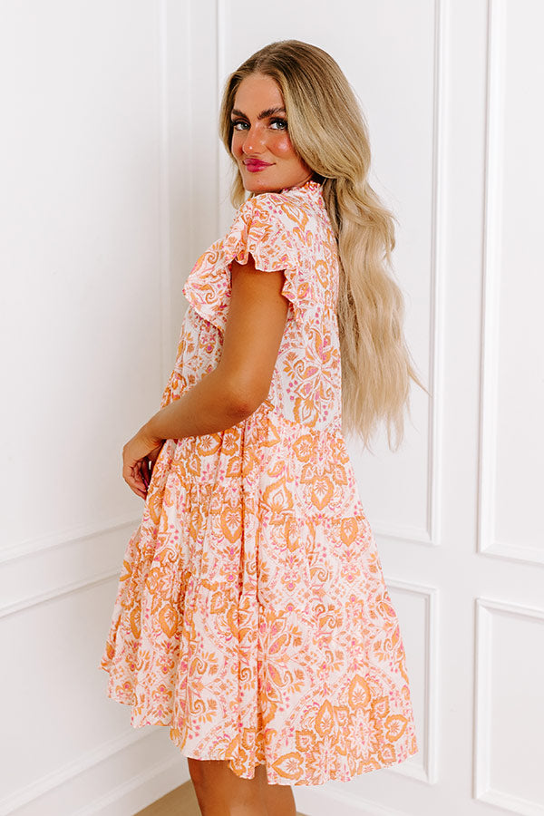 Ultimate Sunday Mimosas Floral Mini Dress