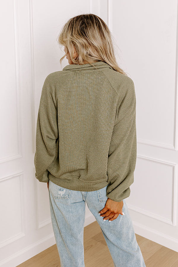 Premium Sage Ribbed Sweatshirt - Ultimate Comfort & Style