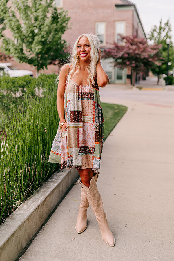 Ultimate Boho Shift Dress - Iced Latte by Salty Breeze