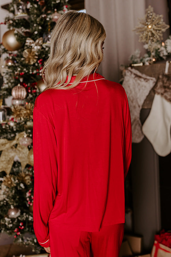 Premium Early Morning Pajama Top in Red - Ultimate Comfort for Cozy Mornings