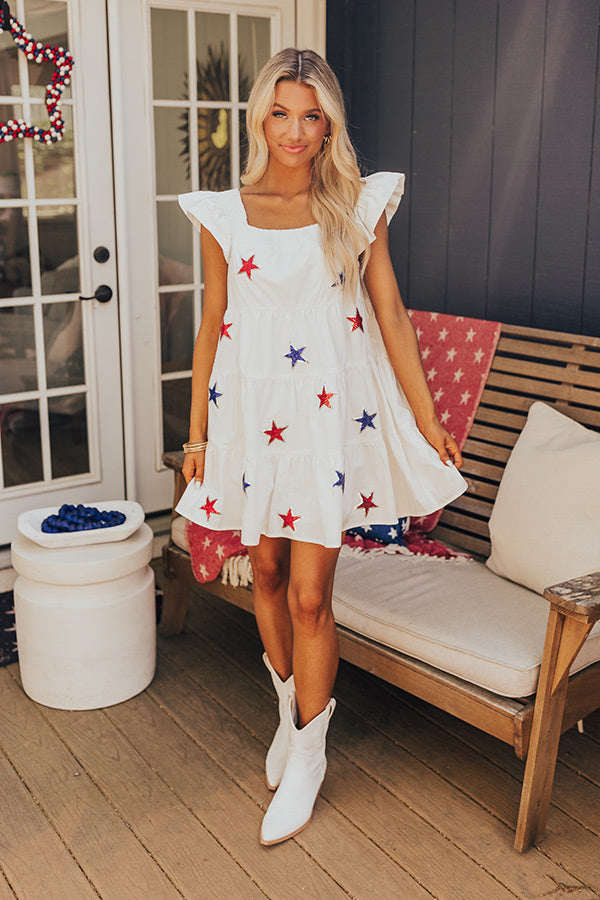 Premium Stars & Smiles Sequin Party Dress