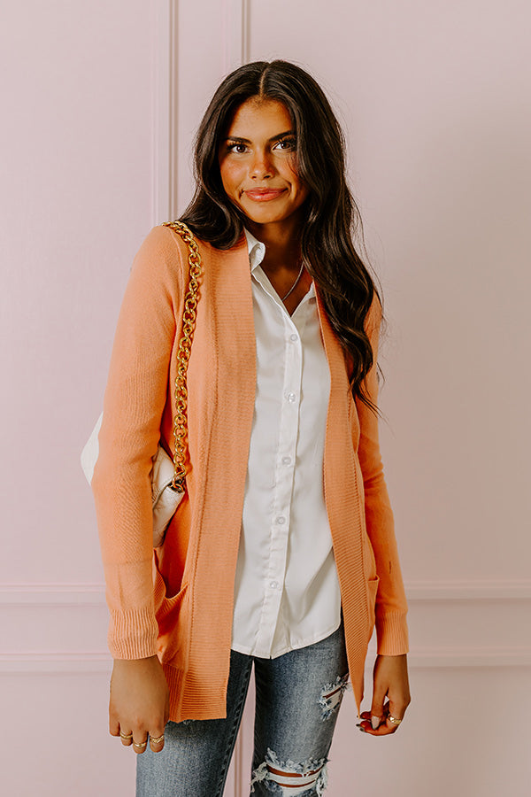 Premium Light Coral Pullover Cardigan - Ultimate Comfort & Style