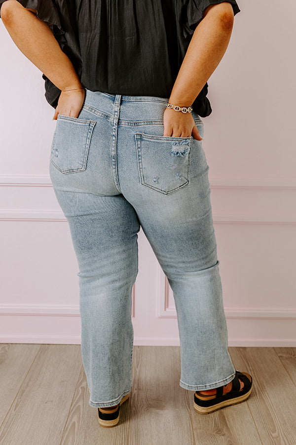 Premium Risen Lona Midrise Distressed Jeans for Curves