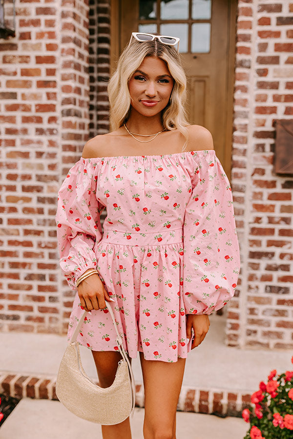 Premium Secret Rose Garden Off-Shoulder Romper - Ultimate Summer Style