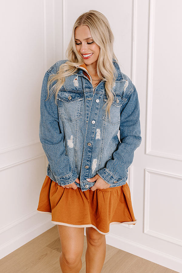 Premium Biana Distressed Denim Jacket - Ultimate Style Upgrade