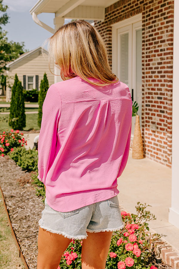 Premium Casual Shift Top in Soft Pink