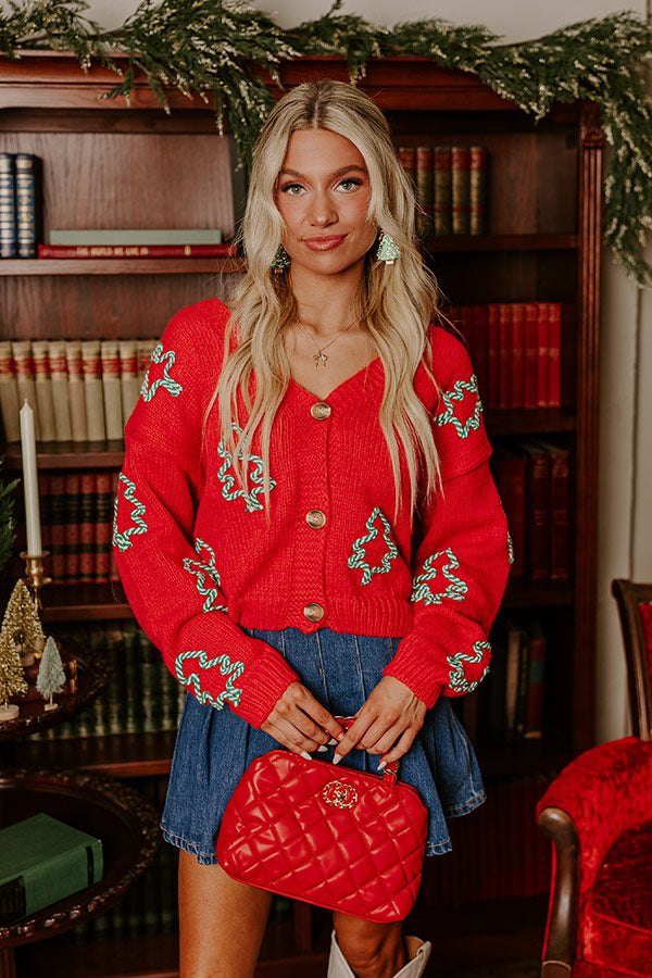 Premium Christmas Tree Knit Cardigan - Festive & Cozy