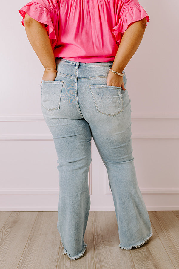 Ultimate High Waist Distressed Flare Jeans - Aubree Collection