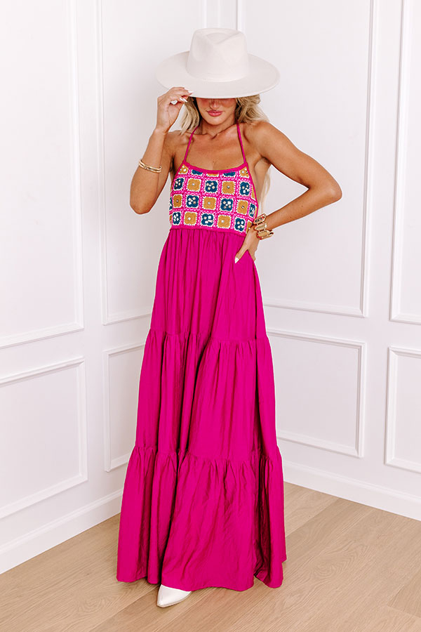Premium Key Largo Sunshine Crochet Maxi Dress - Ultimate Summer Escape
