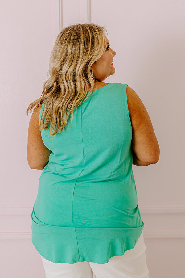 Premium Light Turquoise Curves Shift Tank - Friends For Life Collection