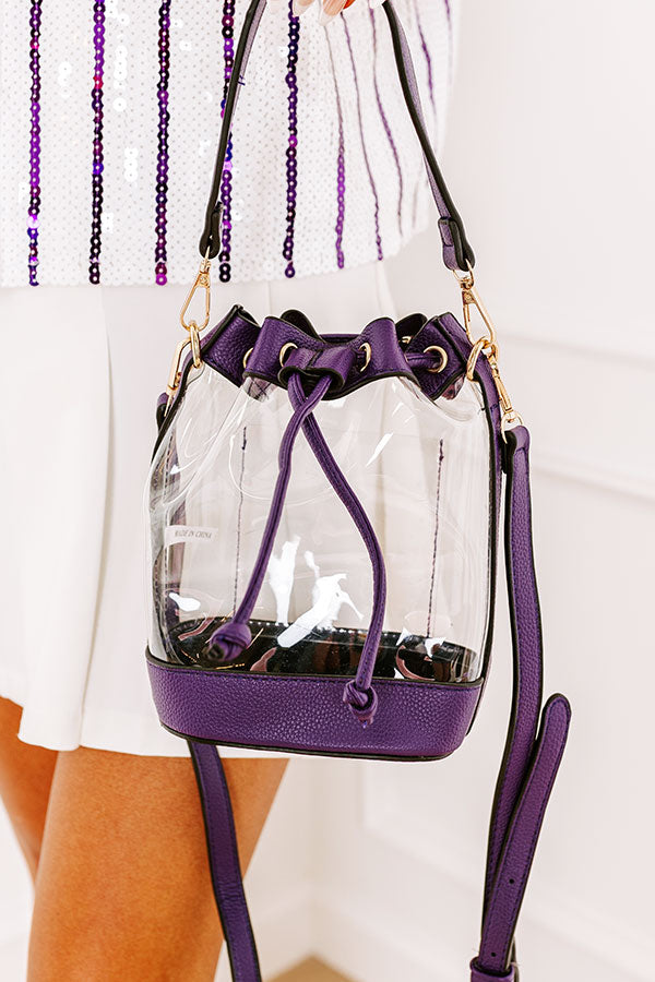 Premium Pep Rally Bucket Bag in Vibrant Purple