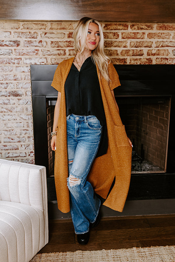 Premium Autumn Vibes Ribbed Duster Cardigan - Ultimate Fall Essential