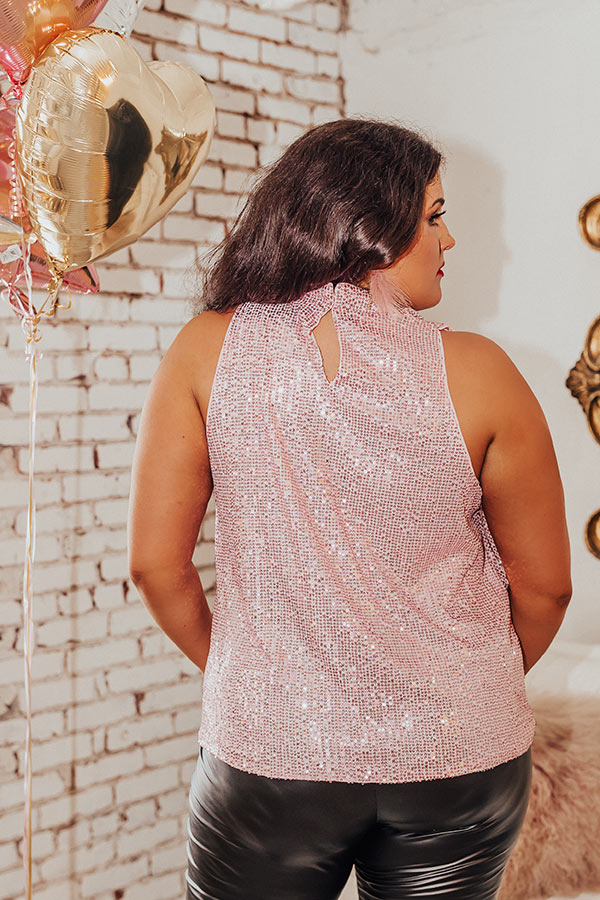 Ultimate Glamour Sequin Top - Pink Curves Edition