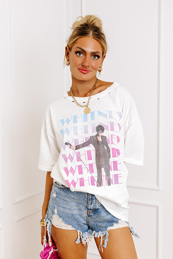 Premium Whitney Houston Vintage Distressed Tee - On Stage Edition