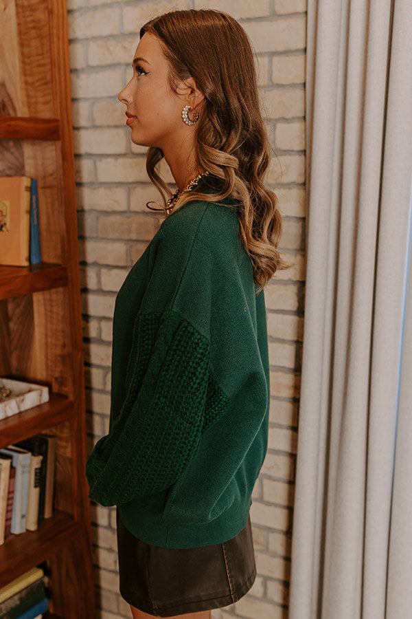 Premium Hunter Green Cable Knit Sweater - Ultimate Comfort & Style