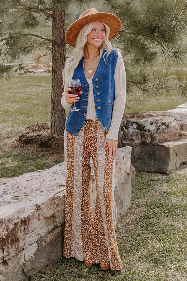 Premium Boho Flare Pants in Camel - Ultimate Style Statement