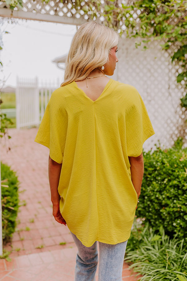 Premium Sunshine Splendor Shift Top in Vibrant Yellow