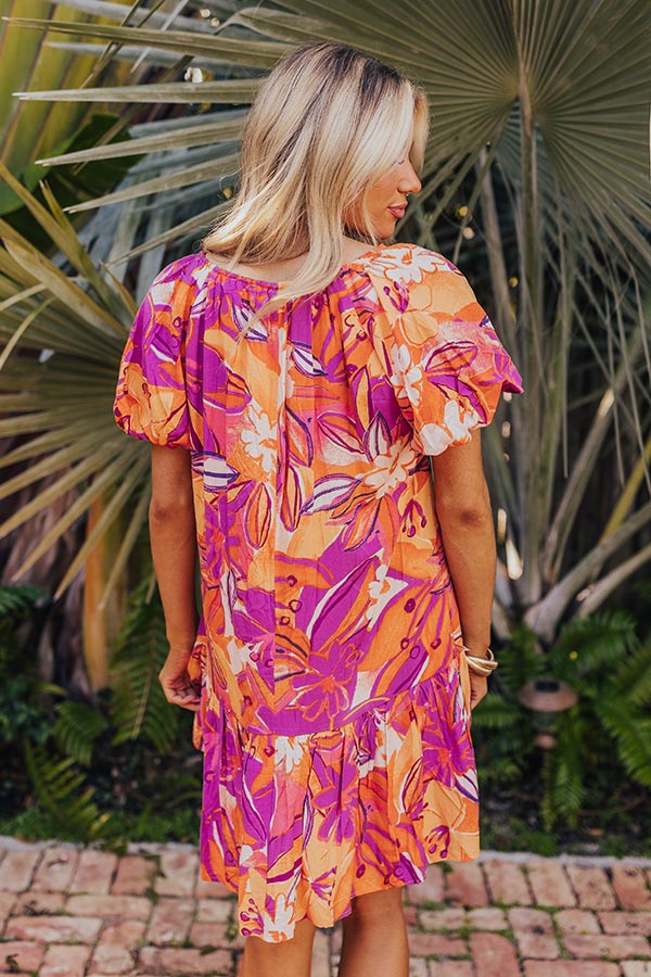 Premium St. Barts Brunch Floral Mini Dress - Ultimate Summer Style