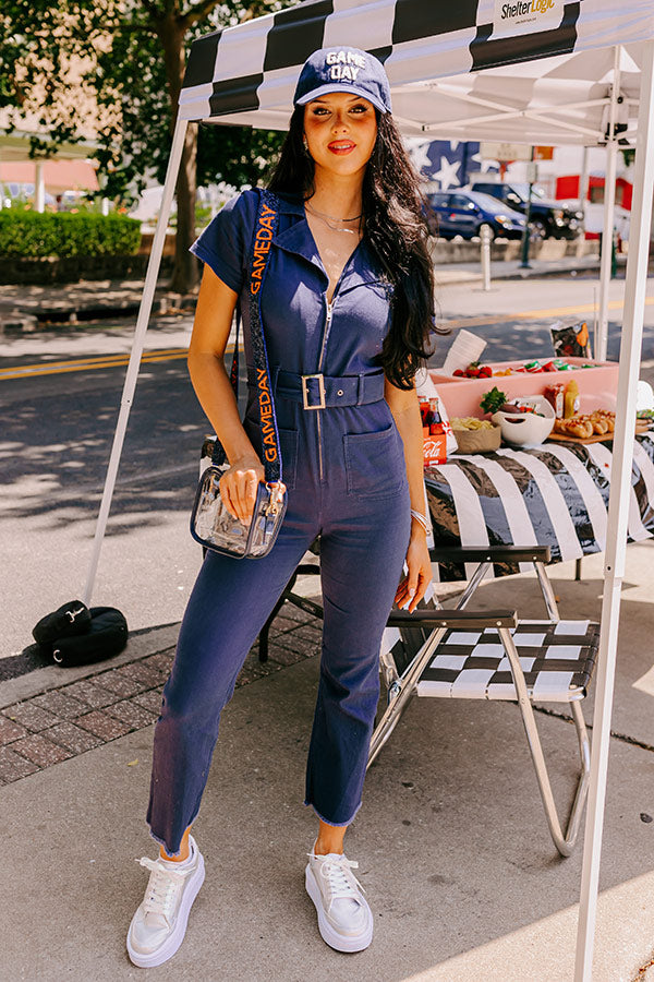 Premium Charisma Navy Denim Jumpsuit - Ultimate Style Upgrade