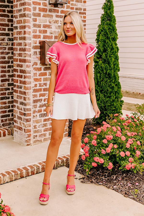 Premium Sweet Charmer Knit Top - Bubblegum Pink