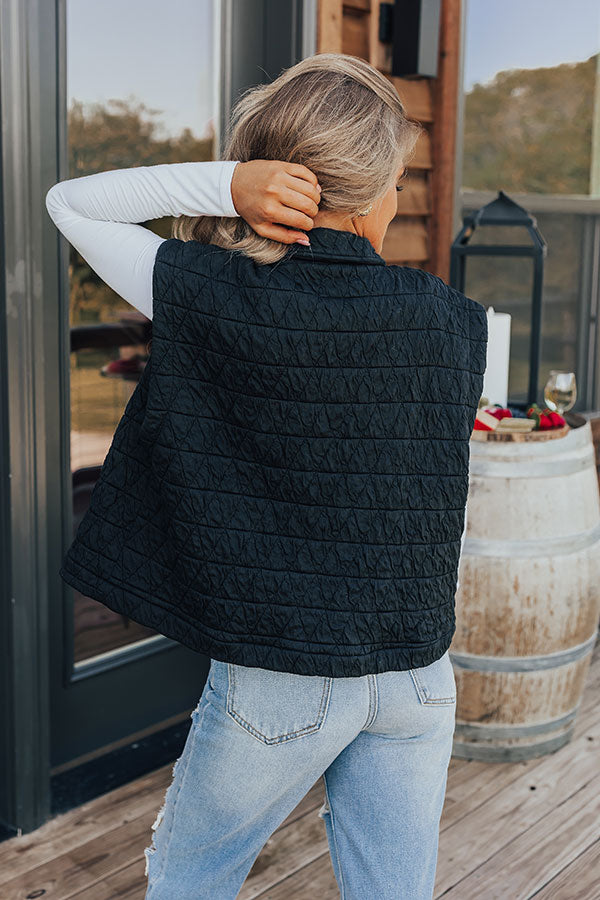 Premium Mountain Lodge Quilted Vest - Ultimate Style in Black