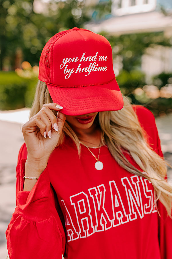 Ultimate Game Day Trucker Hat - 'You Had Me By Halftime' in Red