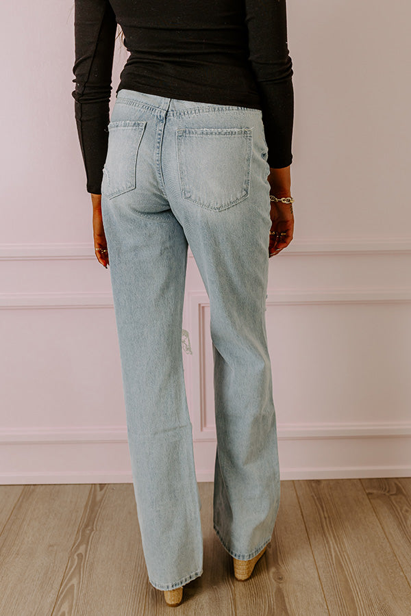 The Becks Premium High Waist Distressed Flare Jeans