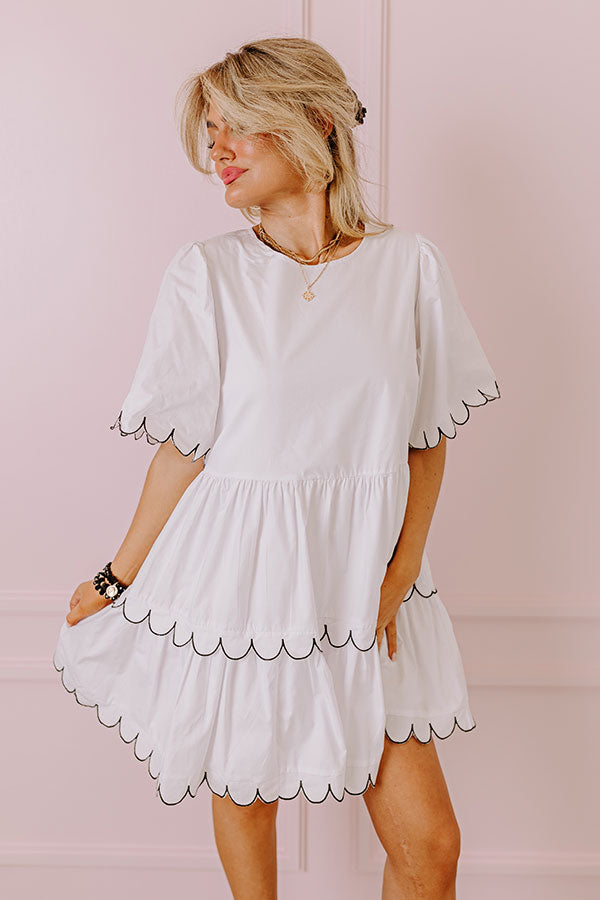 Premium State Of Grace Scalloped Mini Dress - Ultimate Summer Style