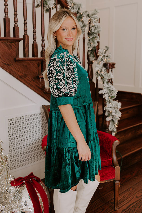 Premium Velvet Mini Dress - Hunter Green | Ultimate Style Upgrade