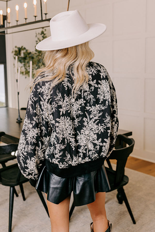 Ultimate Brooklyn Babe Floral Bomber Jacket