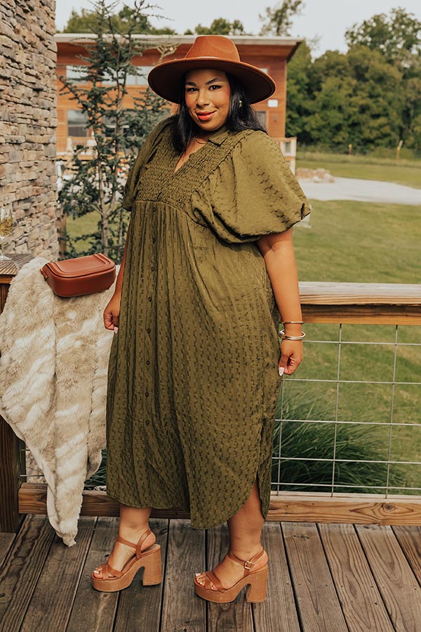 Premium Olive Curves Maxi Dress - Ultimate Style for Every Occasion