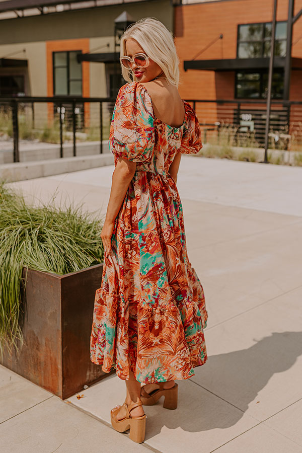 Ultimate Posh Floral Midi Dress