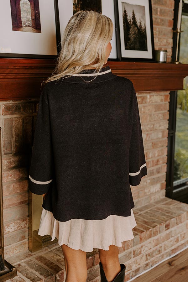 Premium Black Shimmer Knit Sweater