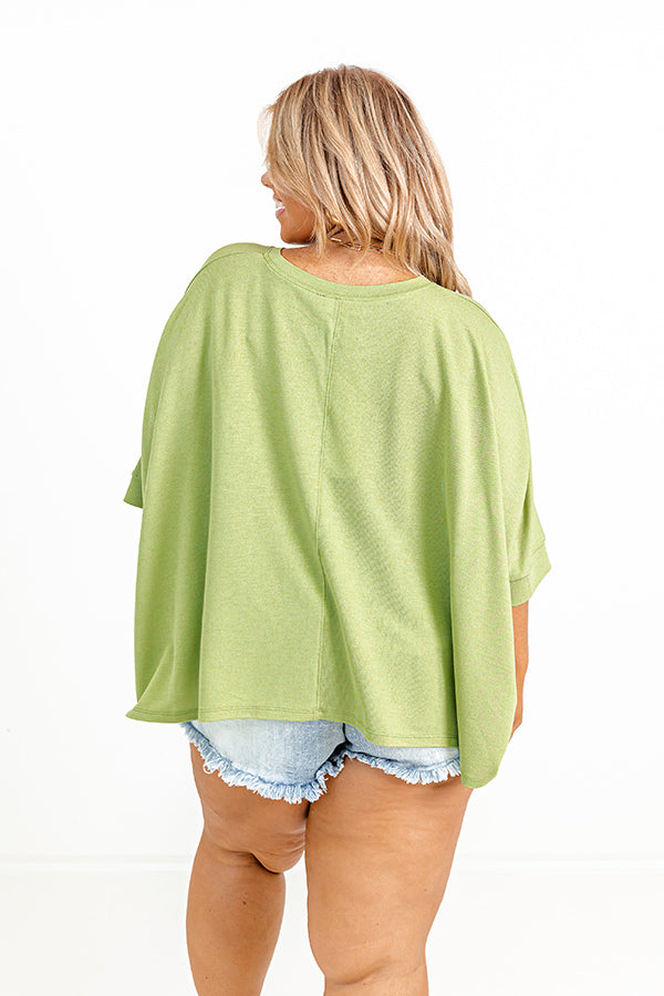 Ultimate Lime Punch Curves Shift Top - Trendy & Comfortable