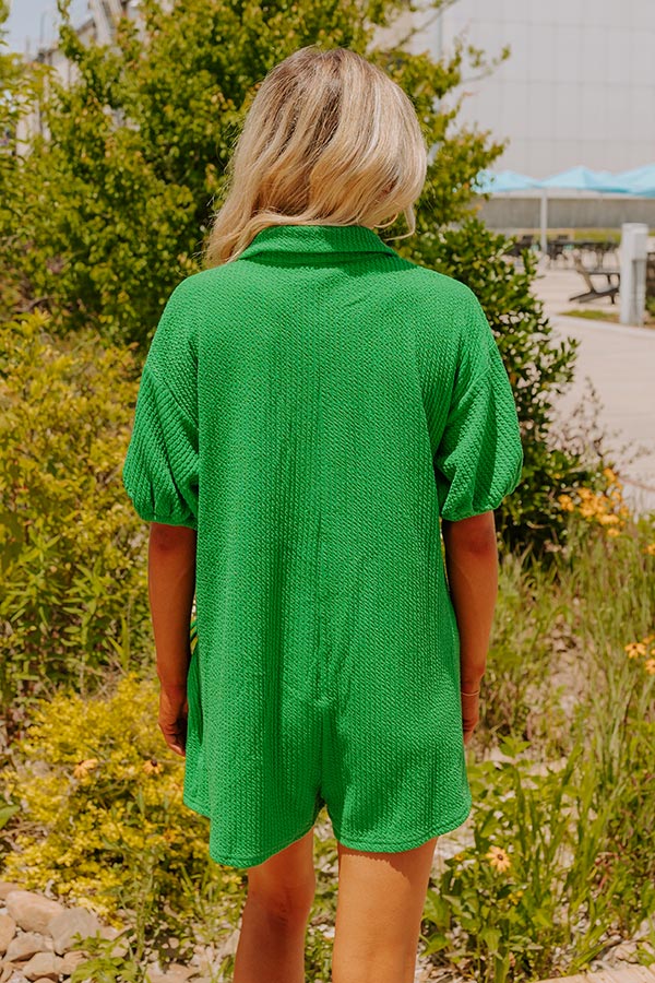 Premium Lakeside Green Romper - Ultimate Summer Style