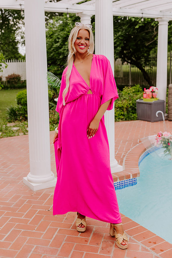 Premium Tulum Maxi Dress - Fuchsia | Ultimate Vacation Style