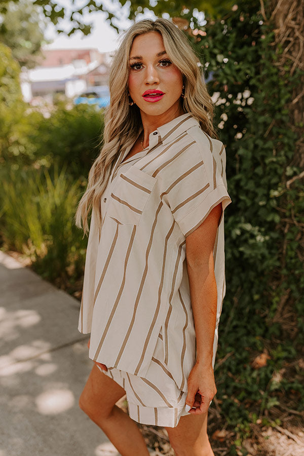 Ultimate Resort-Ready Striped Button-Up