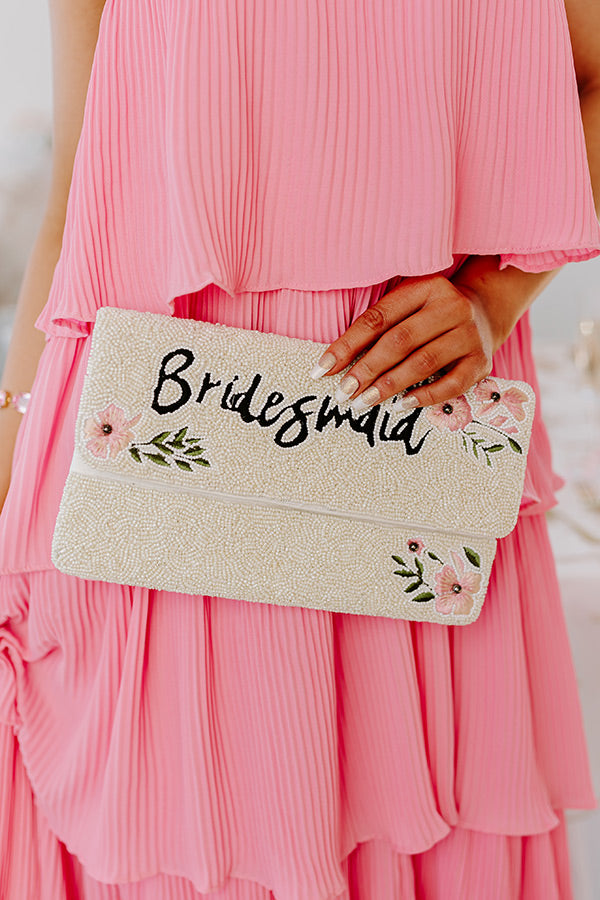 Premium Bridesmaid Beaded Clutch - Elegant & Functional