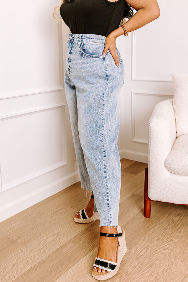 Premium Skylar High-Waist Wide-Leg Crop Jeans for Curves