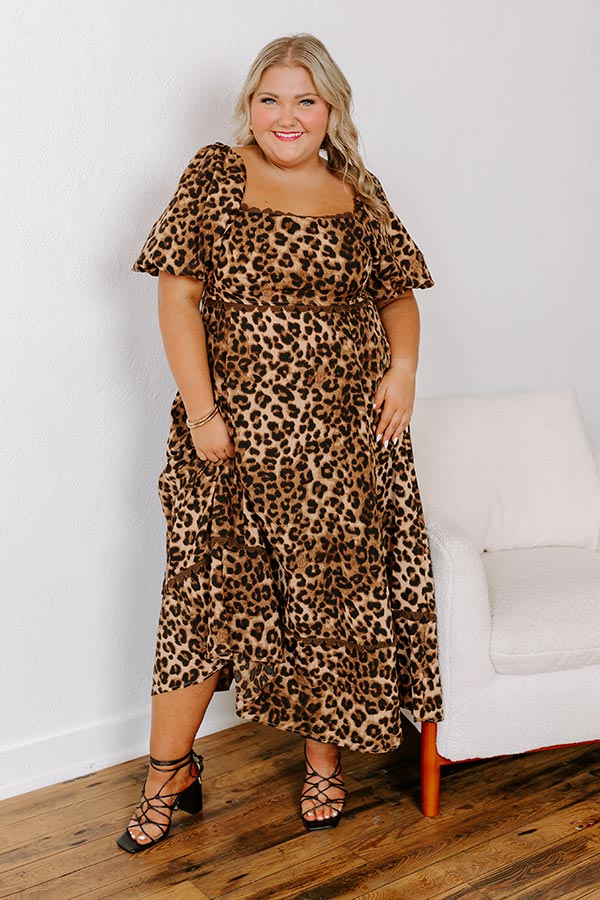 Ultimate Leopard Print Midi Dress - Premium Chic Style